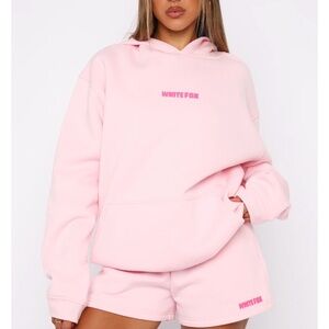 NWT 2XS/3XS White Fox Boutique Light Pink Hoodie